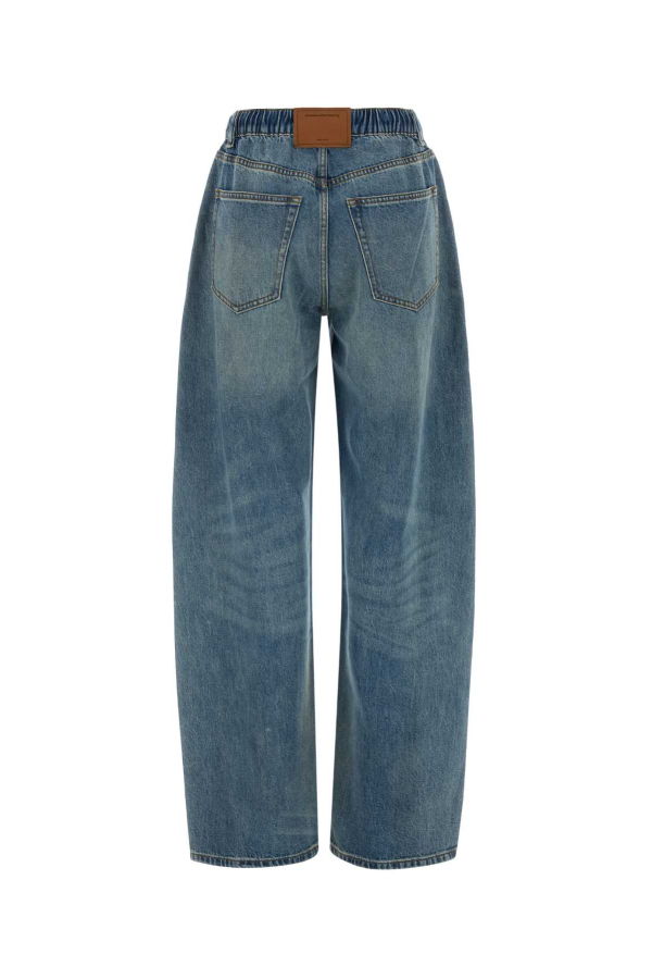 ALEXANDER WANG Denim Wide-Leg Jeans - Tinted Medium Indigo