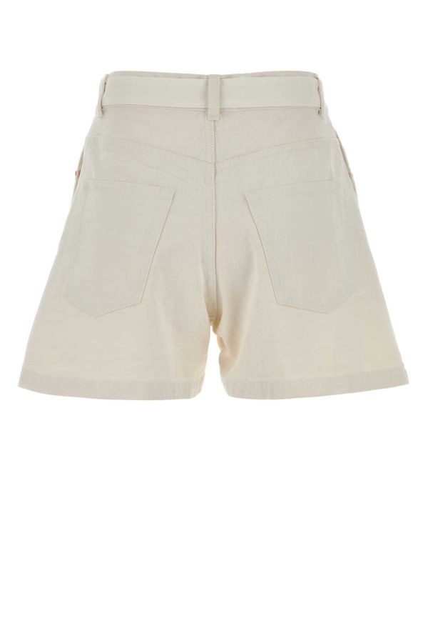 sacai Polyester and Denim Shorts - Offwhite