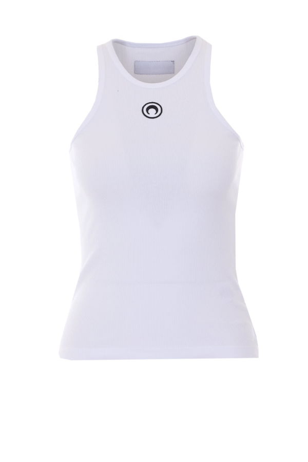 MARINE SERRE Moon Logo Tank Top - White