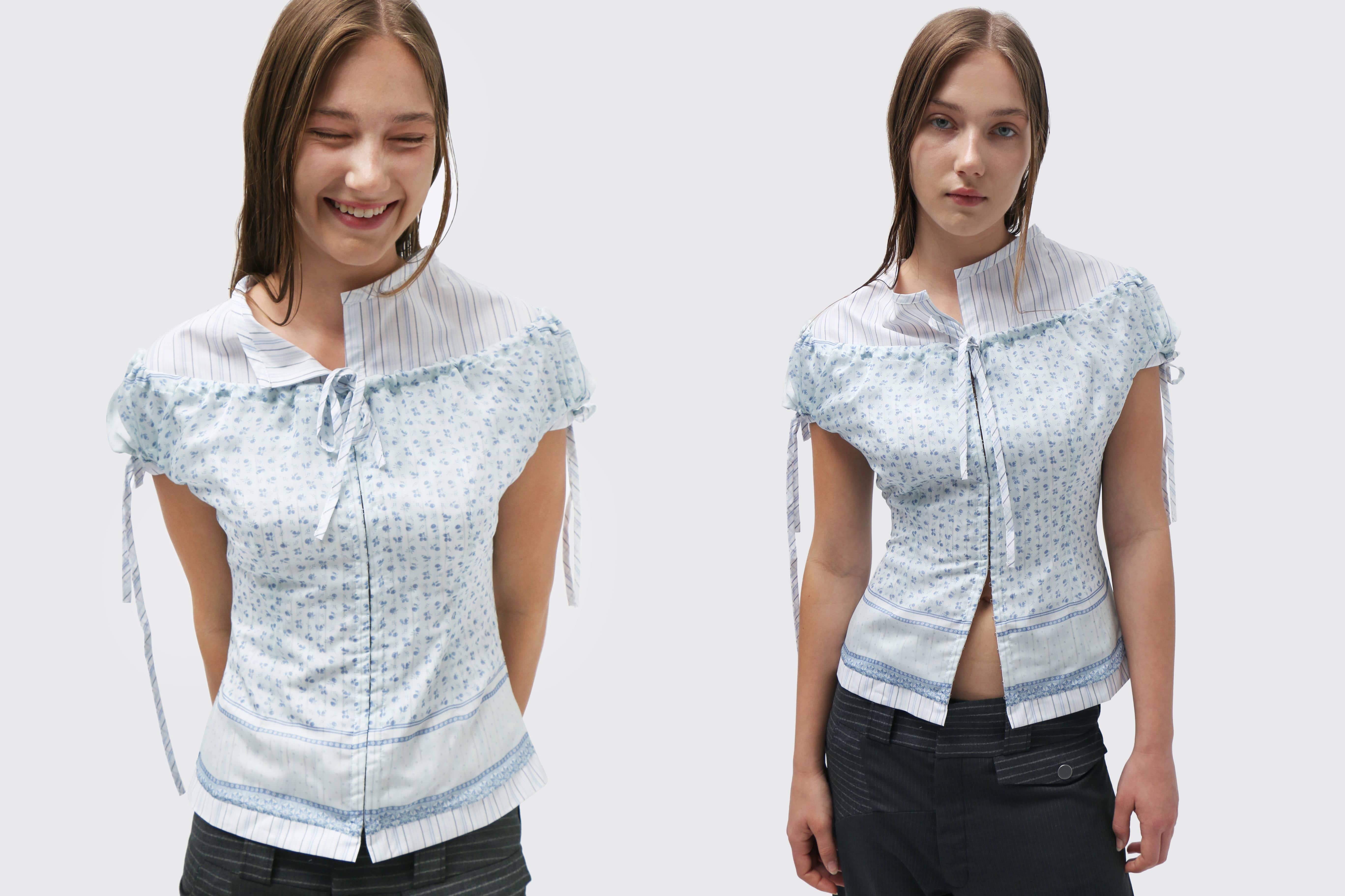 Teletech Rave Blue Tops Rave Review Blue Stripe Thea Top | Garmentory