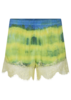 Ciao Ciao Vacation Curaçao Tie Dye Lace Trim Shorts - Thumbnail 7