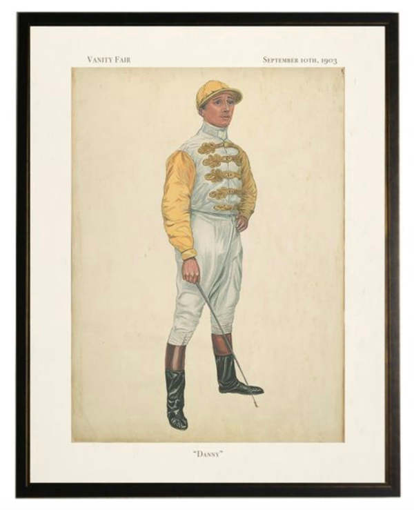 Antique Curiosities "Danny" Jockey Framed Print