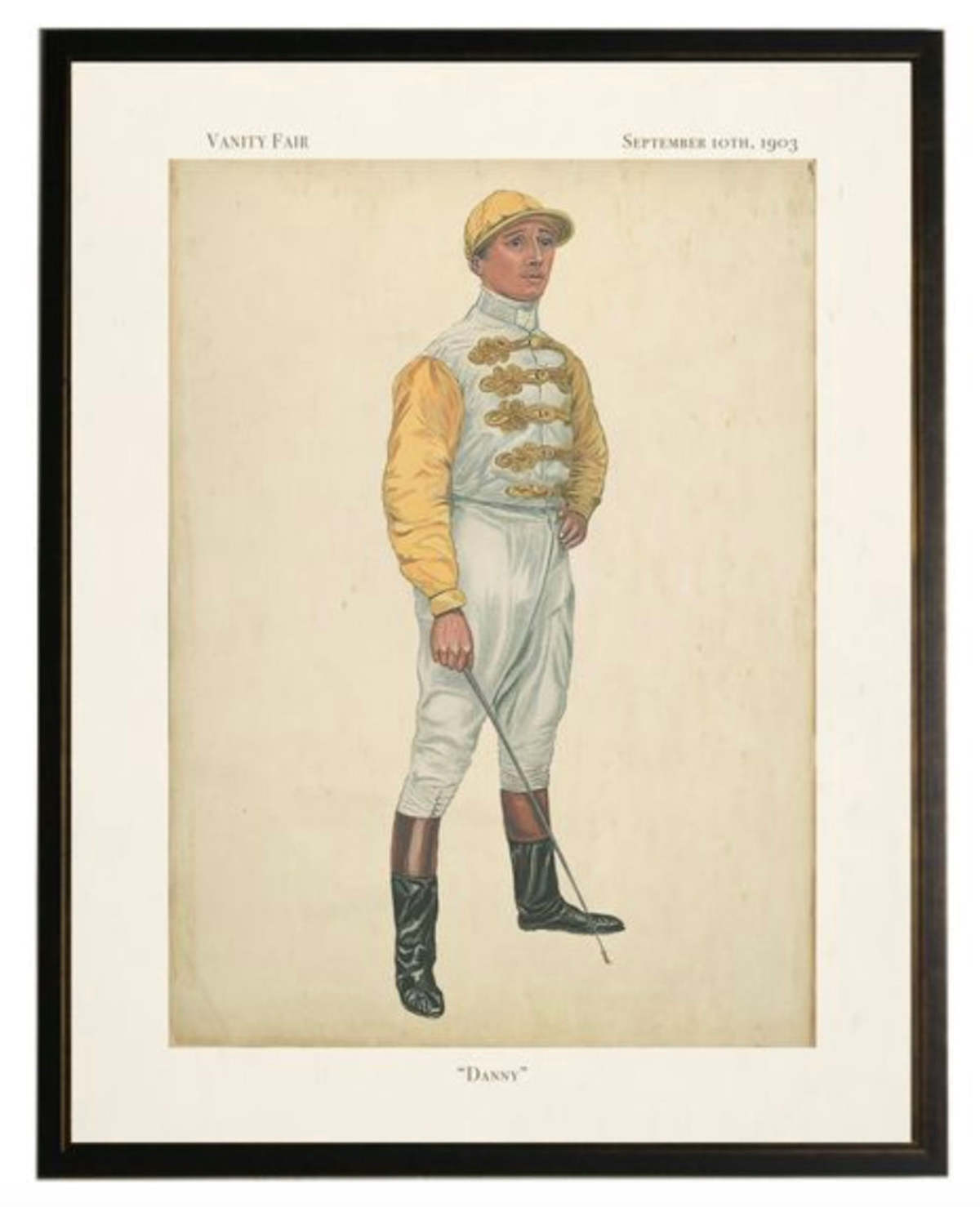Antique Curiosities "Danny" Jockey Framed Print - Image 1 of 2