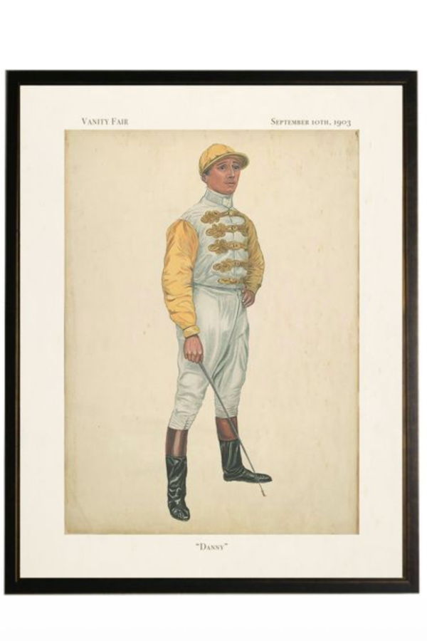 Antique Curiosities "Danny" Jockey Framed Print