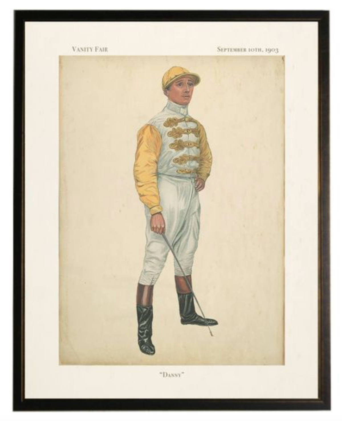Antique Curiosities "Danny" Jockey Framed Print - Image 2 of 2