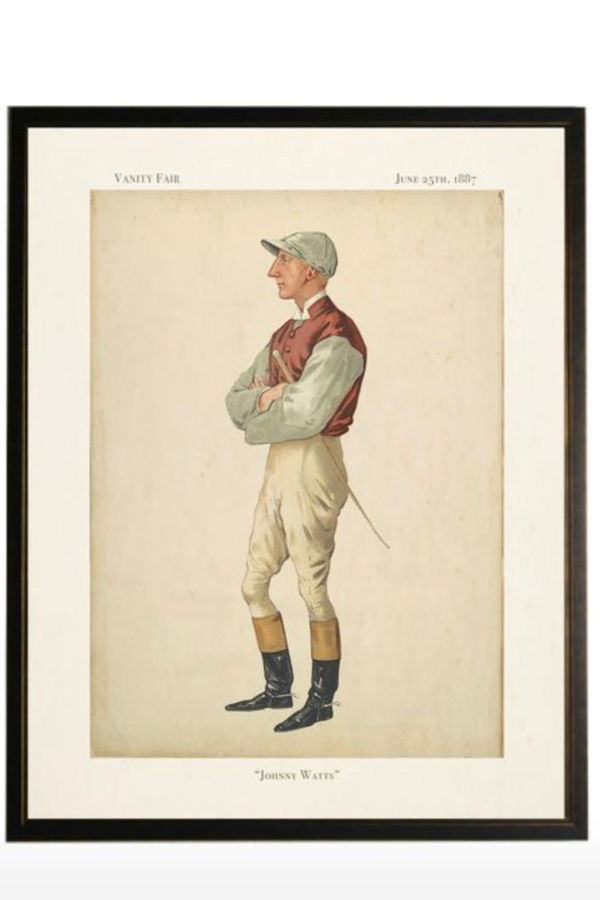 Antique Curiosities "Johnny Watts" Jockey Framed Print