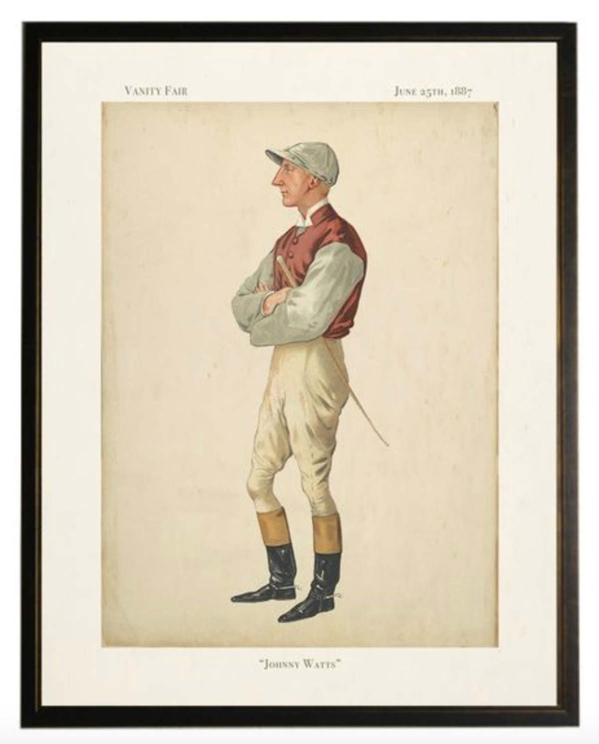 Antique Curiosities "Johnny Watts" Jockey Framed Print - Image 1 of 2