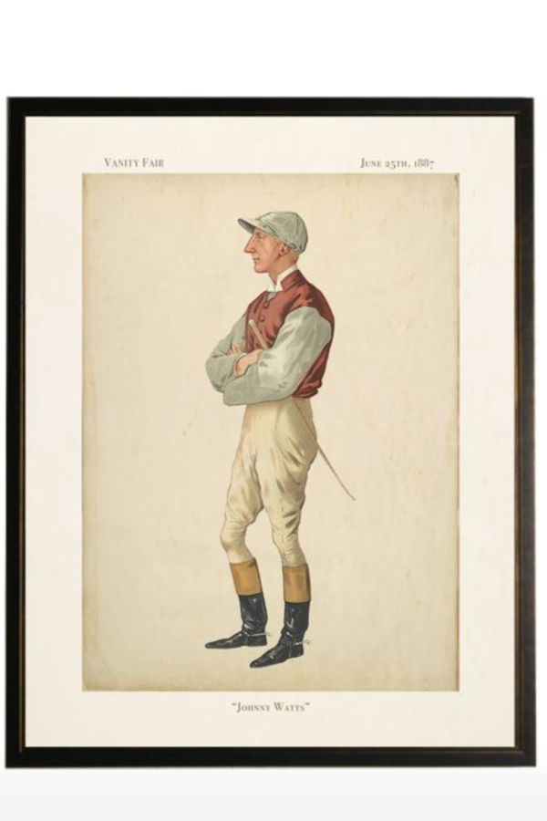 Antique Curiosities "Johnny Watts" Jockey Framed Print