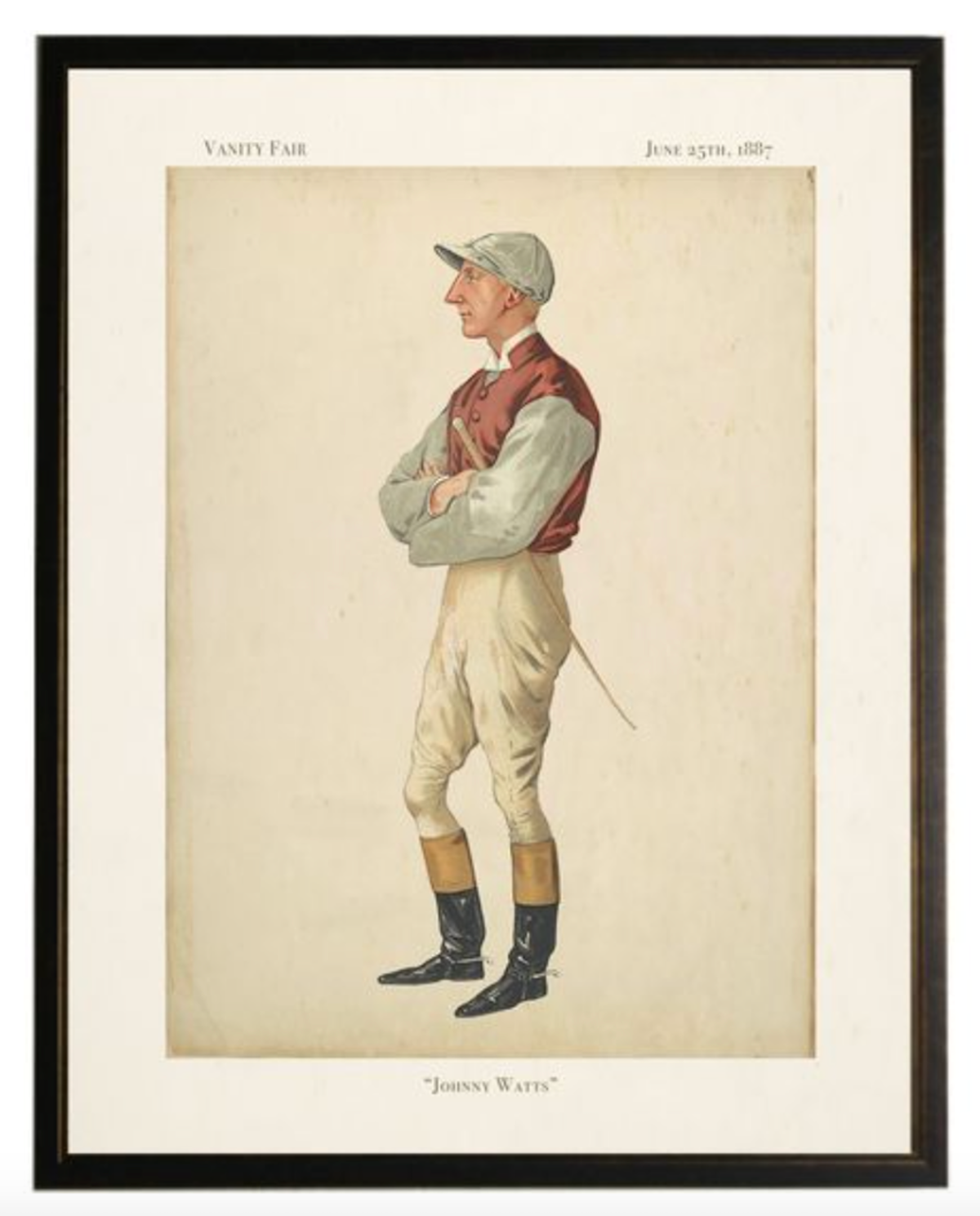 Antique Curiosities "Johnny Watts" Jockey Framed Print - Image 2 of 2