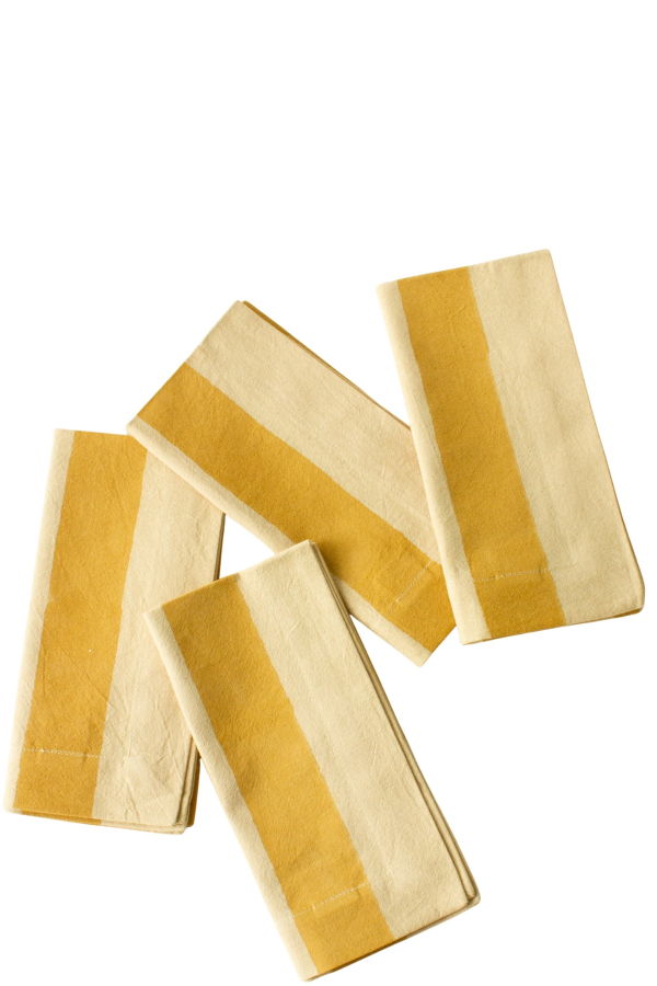 Ninéh Oh! Stripes Block Print Napkins, Set of 4