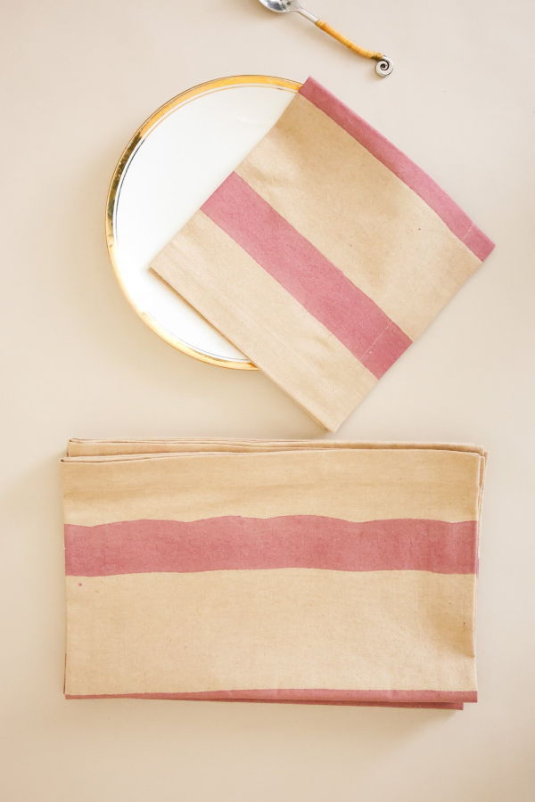 Ninéh Oh! Stripes Block Print Napkins, Set of 4