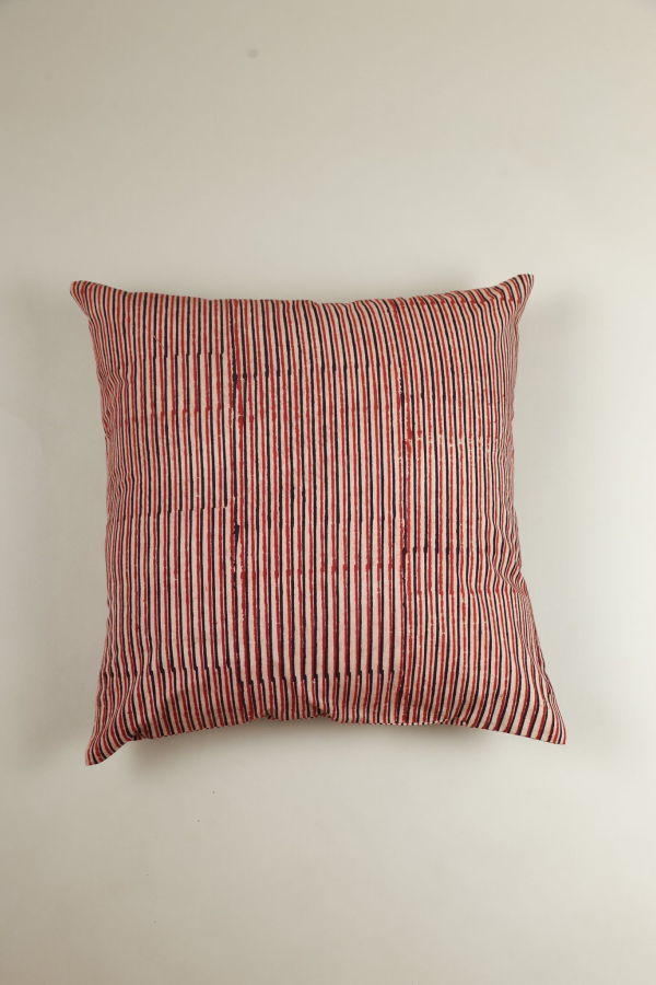 Ninéh Rustic Stripes Hand Block Print Pillow