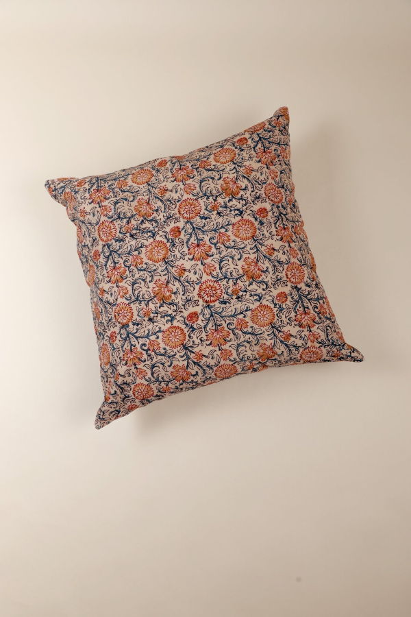 Ninéh Sunset Horizon Kalamkari Handcrafted Pillow