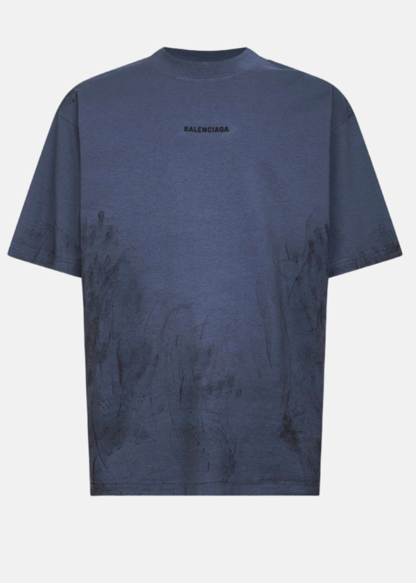 Balenciaga Medium Fit T-Shirt - Faded Dark Blue/Black