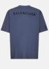 Balenciaga Medium Fit T-Shirt - Faded Dark Blue/Black - Thumbnail 2