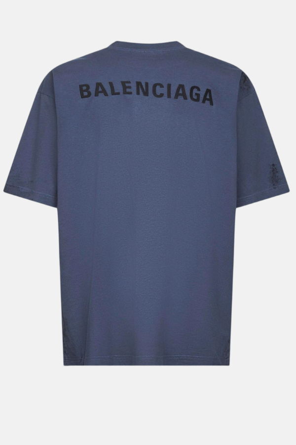 Balenciaga Medium Fit T-Shirt - Faded Dark Blue/Black