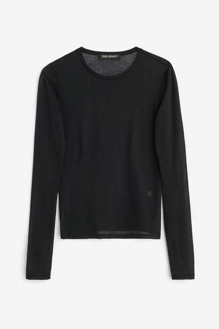 Our Legacy Taste of Hand Print Super Slim Longsleeve - Lilac/Black