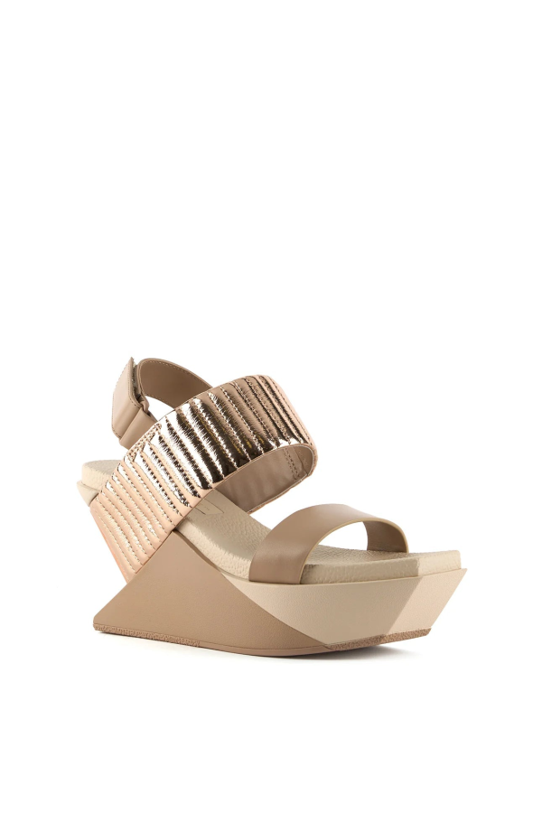 United Nude Delta Wedge Puffier Rose Sandal - Black