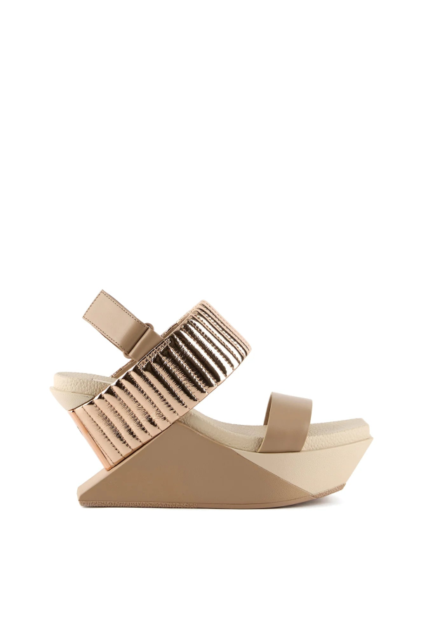 United Nude Delta Wedge Puffier Rose Sandal - Black
