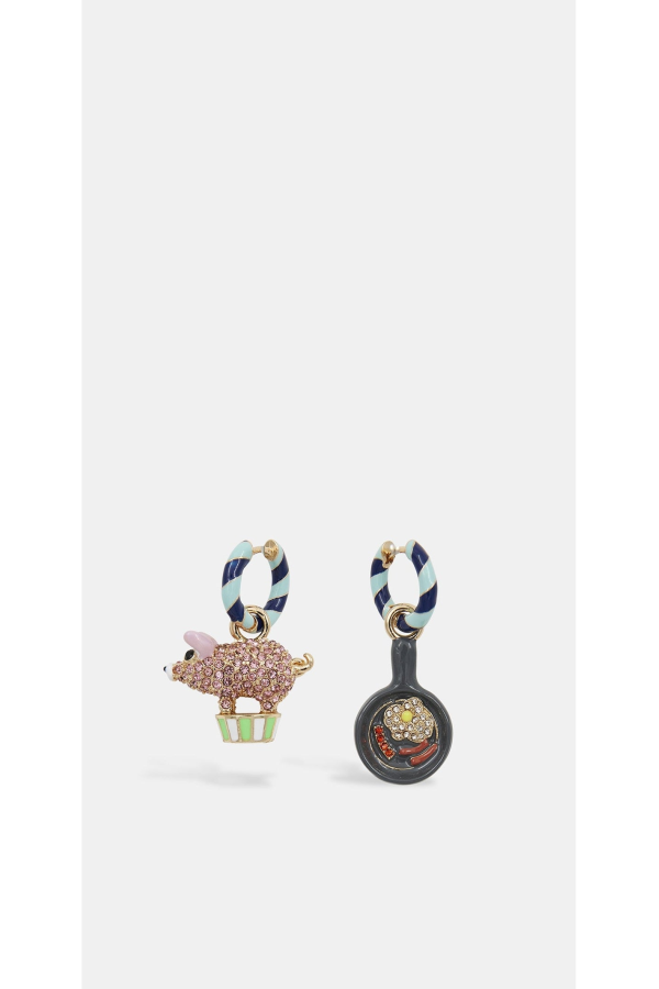 Essentiel Antwerp Jubby Earrings With Charms - Combo1 Nile Blue