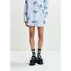 Essentiel Antwerp Juste Embroidered Mini Shorts - Off-White/Light Blue/Green - Thumbnail 3