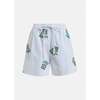 Essentiel Antwerp Juste Embroidered Mini Shorts - Off-White/Light Blue/Green - Thumbnail 5