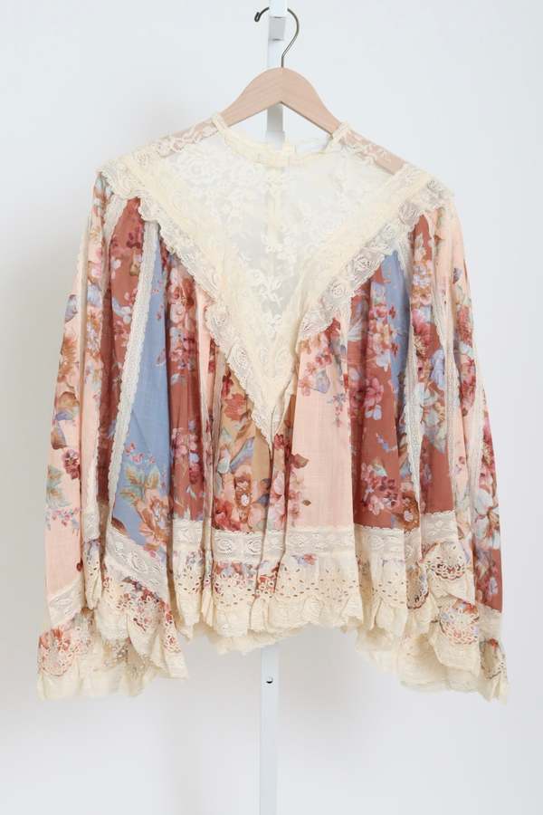 Zimmermann Awaken Lace Trim Blouse Zimmermann Awaken Lace Trim Blouse