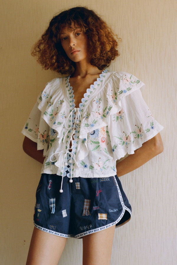 Sea NY Serafina Embroidery Top