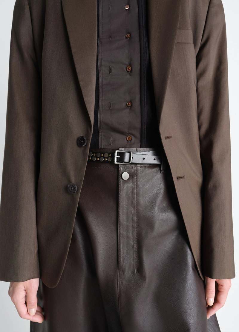 Lemaire Rio Studs Belt - Dark Brown