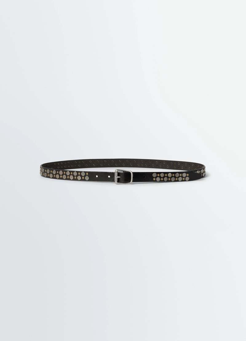 Lemaire Rio Studs Belt - Dark Brown