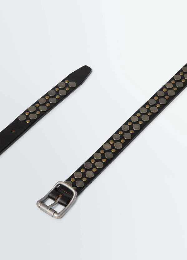Lemaire Rio Studs Belt - Dark Brown