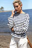 Emerson Fry Bateau Top - Navy White Stripe - Thumbnail 3