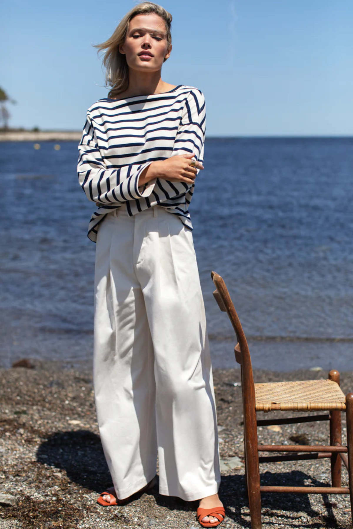 Emerson Fry Bateau Top - Navy White Stripe - Image 4 of 5