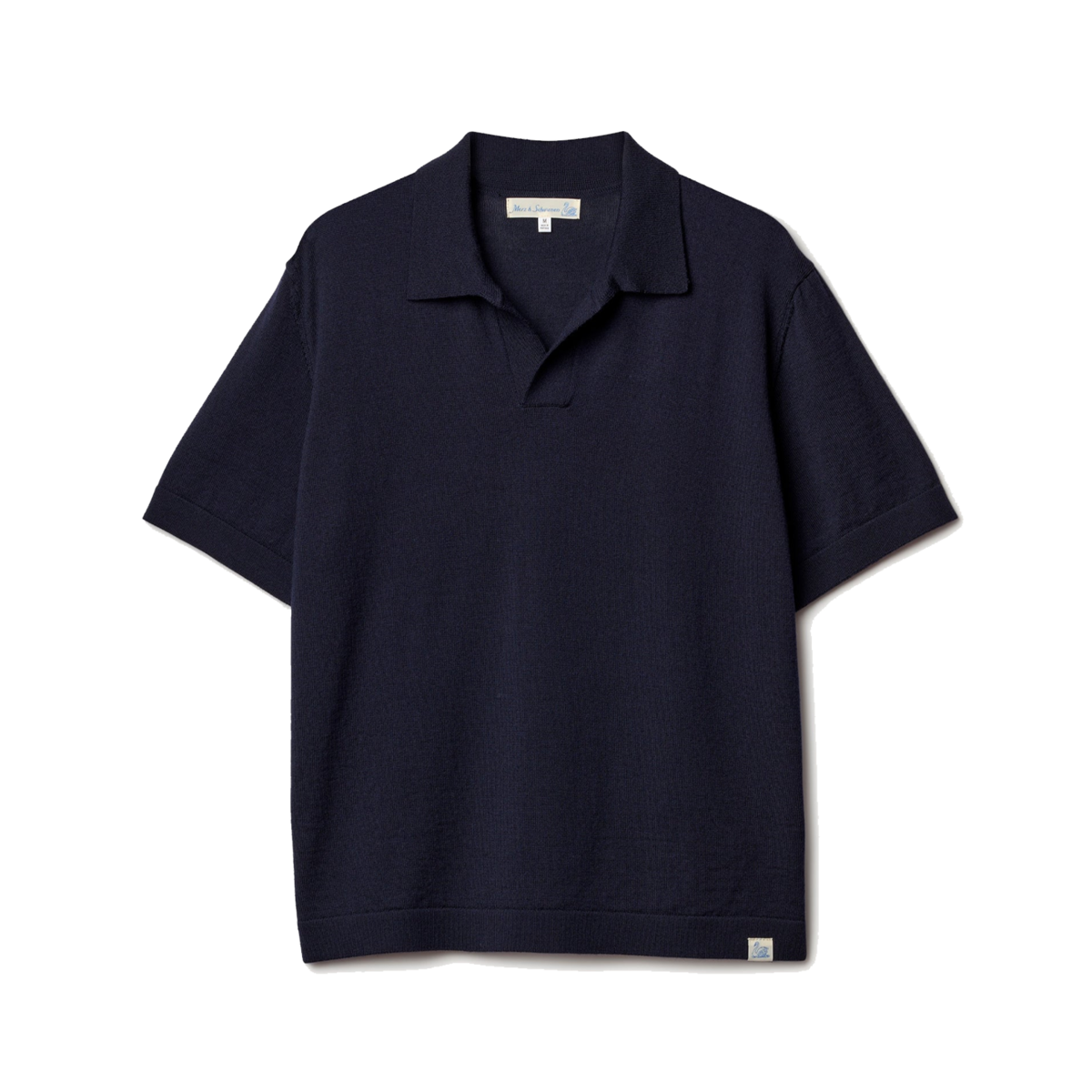 Merz b. Schwanen Knitted Merino Short Sleeve Polo - Image 1 of 1