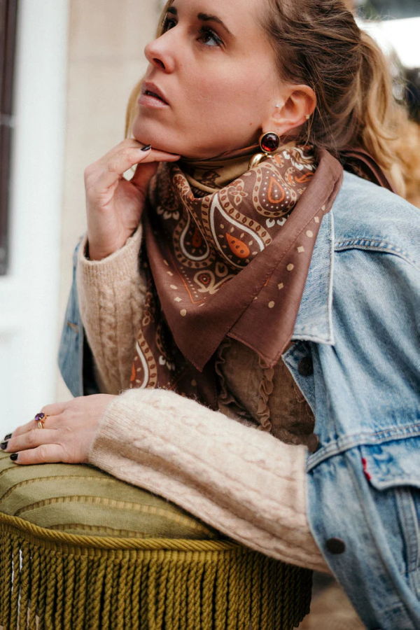 Maison Lecomte Flament Rodeo Cotton Bandana Scarf