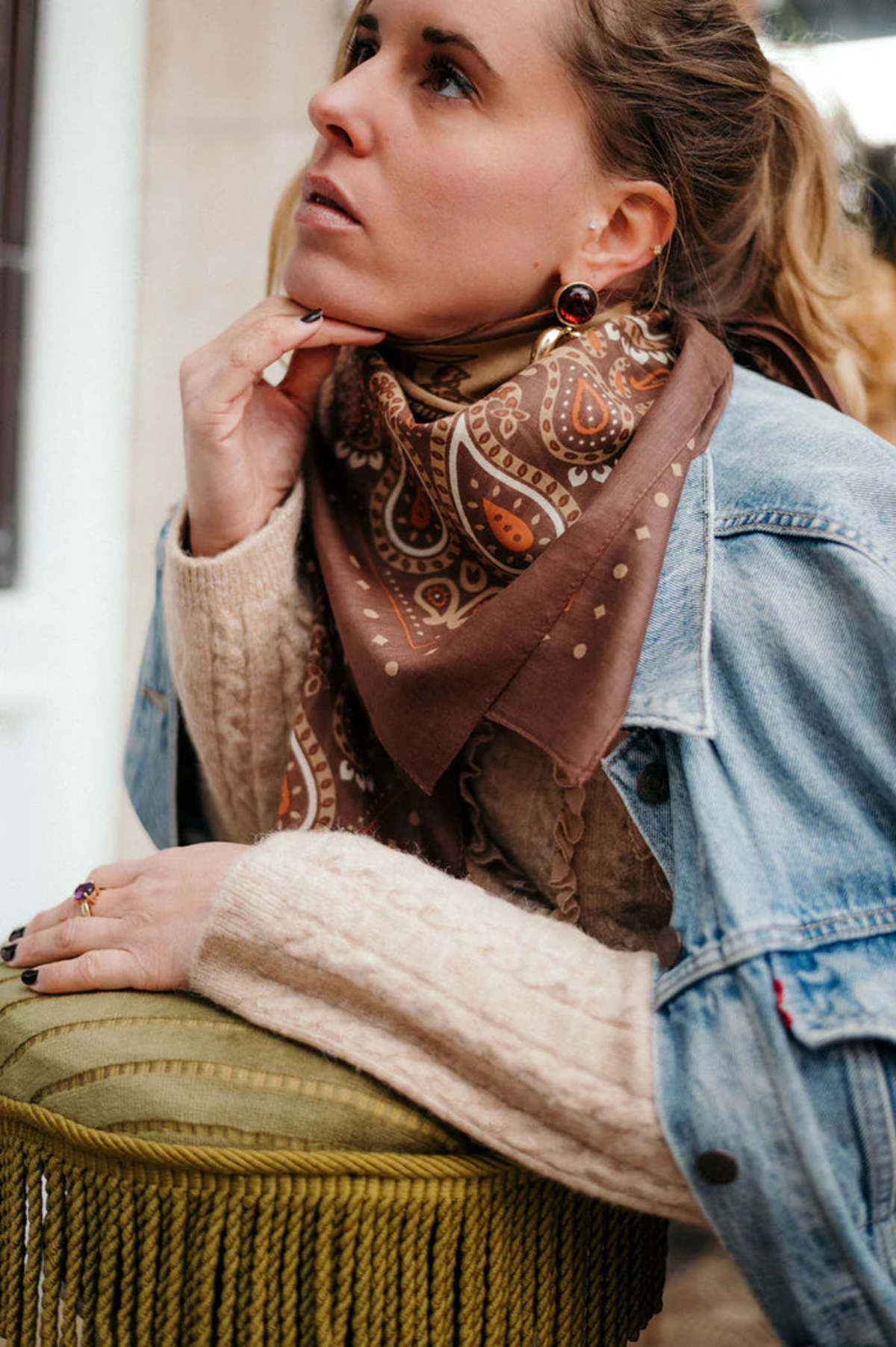 Maison Lecomte Flament Rodeo Cotton Bandana Scarf - Image 2 of 2