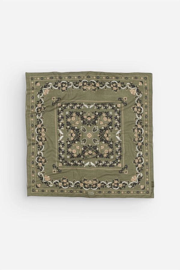 Maison Lecomte Flament Secret Garden Cotton Bandana Scarf