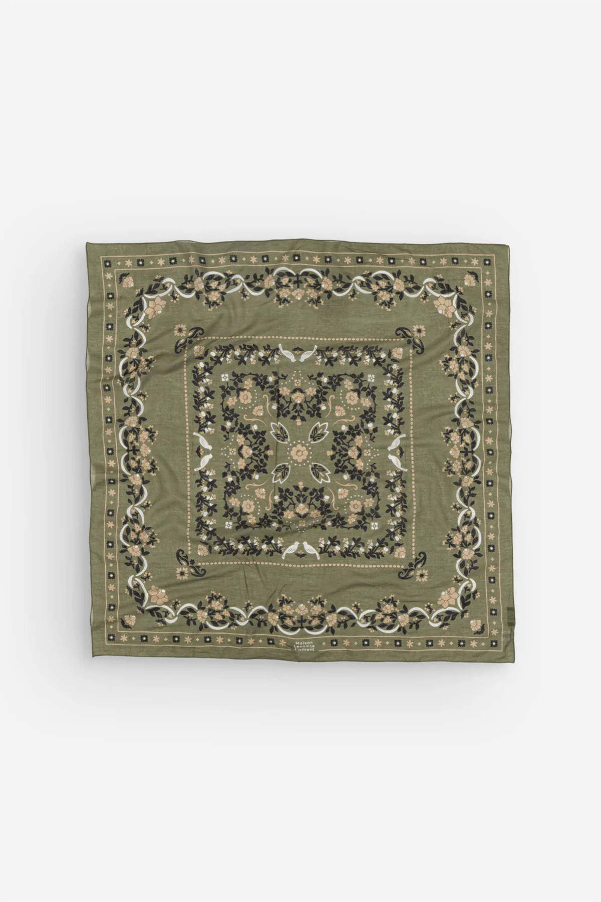 Maison Lecomte Flament Secret Garden Cotton Bandana Scarf - Image 1 of 3