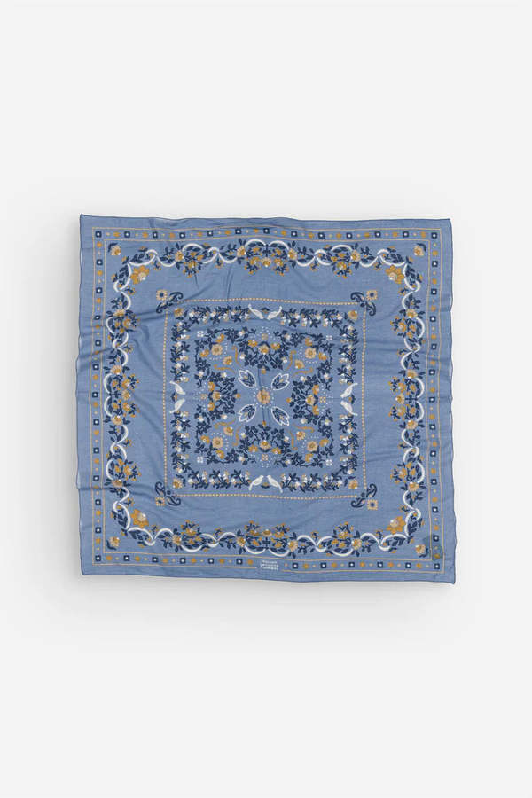 Maison Lecomte Flament Secret Garden Riviera Cotton Bandana Scarf