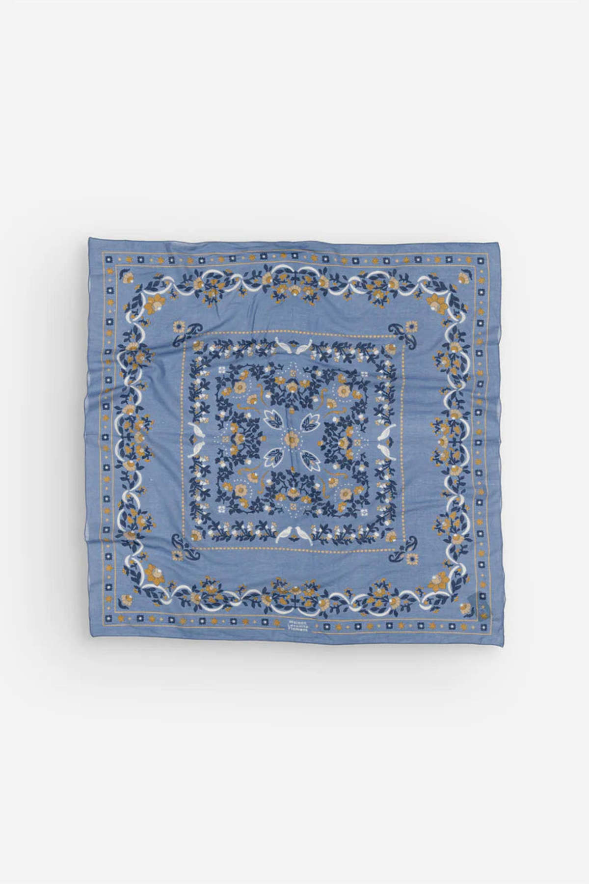 Maison Lecomte Flament Secret Garden Riviera Cotton Bandana Scarf - Image 1 of 2