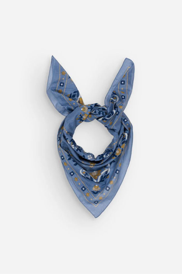 Maison Lecomte Flament Secret Garden Riviera Cotton Bandana Scarf