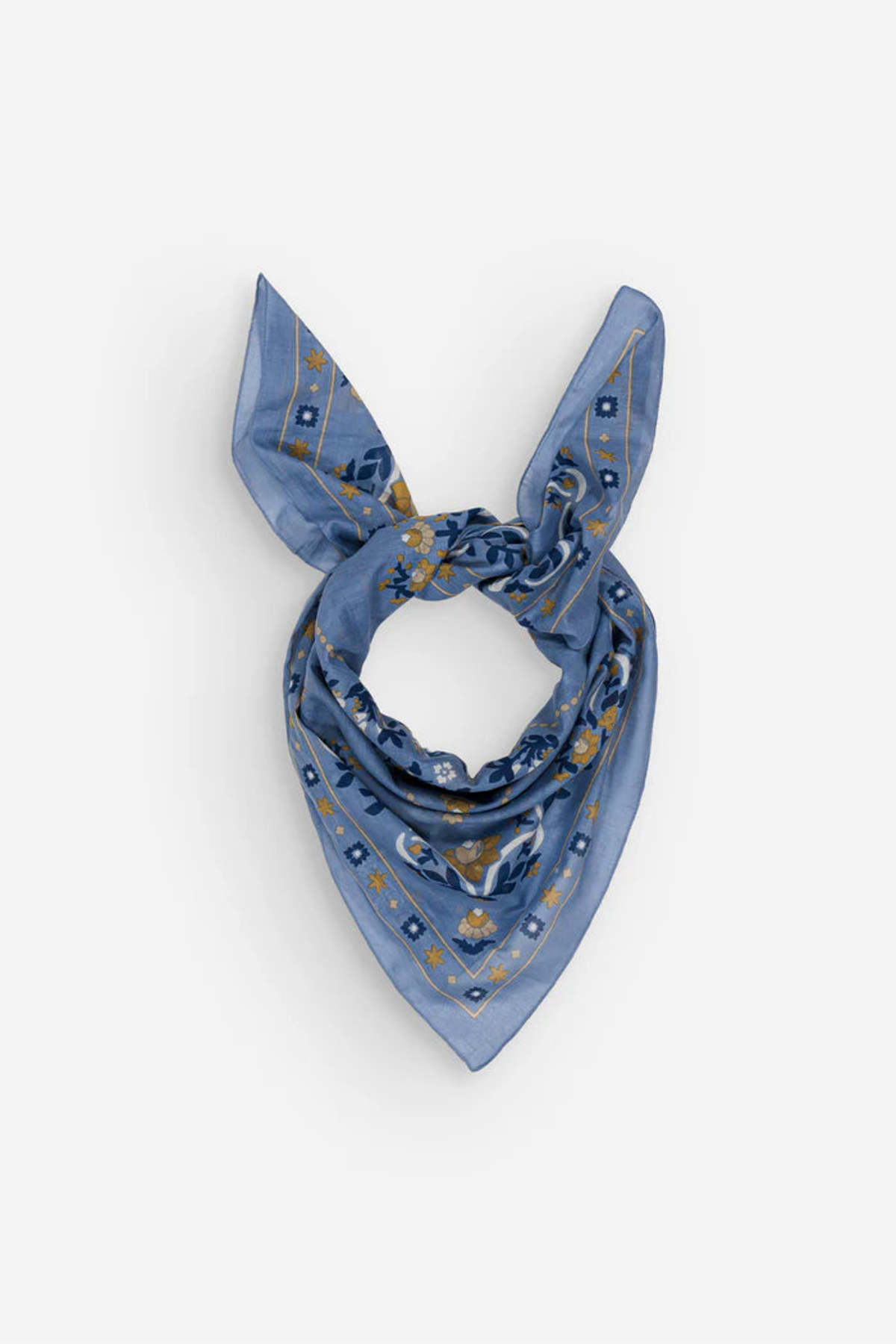 Maison Lecomte Flament Secret Garden Riviera Cotton Bandana Scarf - Image 2 of 2