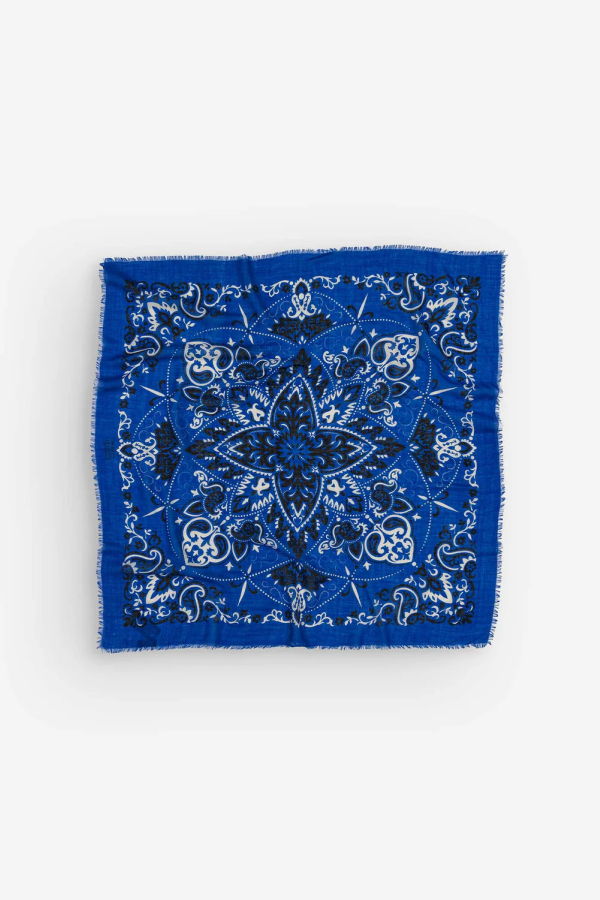 Maison Lecomte Flament Wool Silk Blend Bandana Scarf