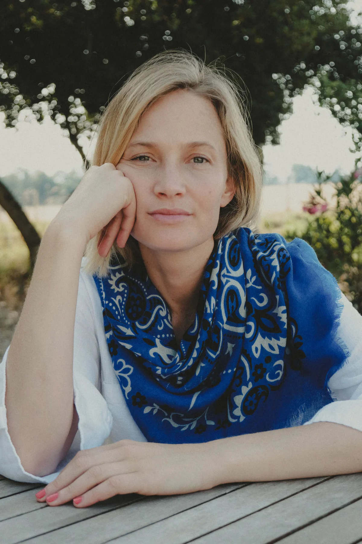 Maison Lecomte Flament Wool Silk Blend Bandana Scarf - Image 2 of 2