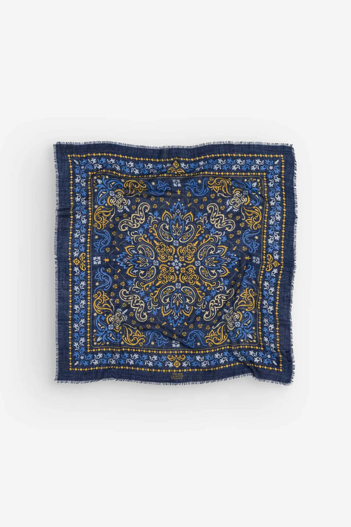 Maison Lecomte Flament Wool Silk Blend Hossegor Bandana Scarf - Image 1 of 2
