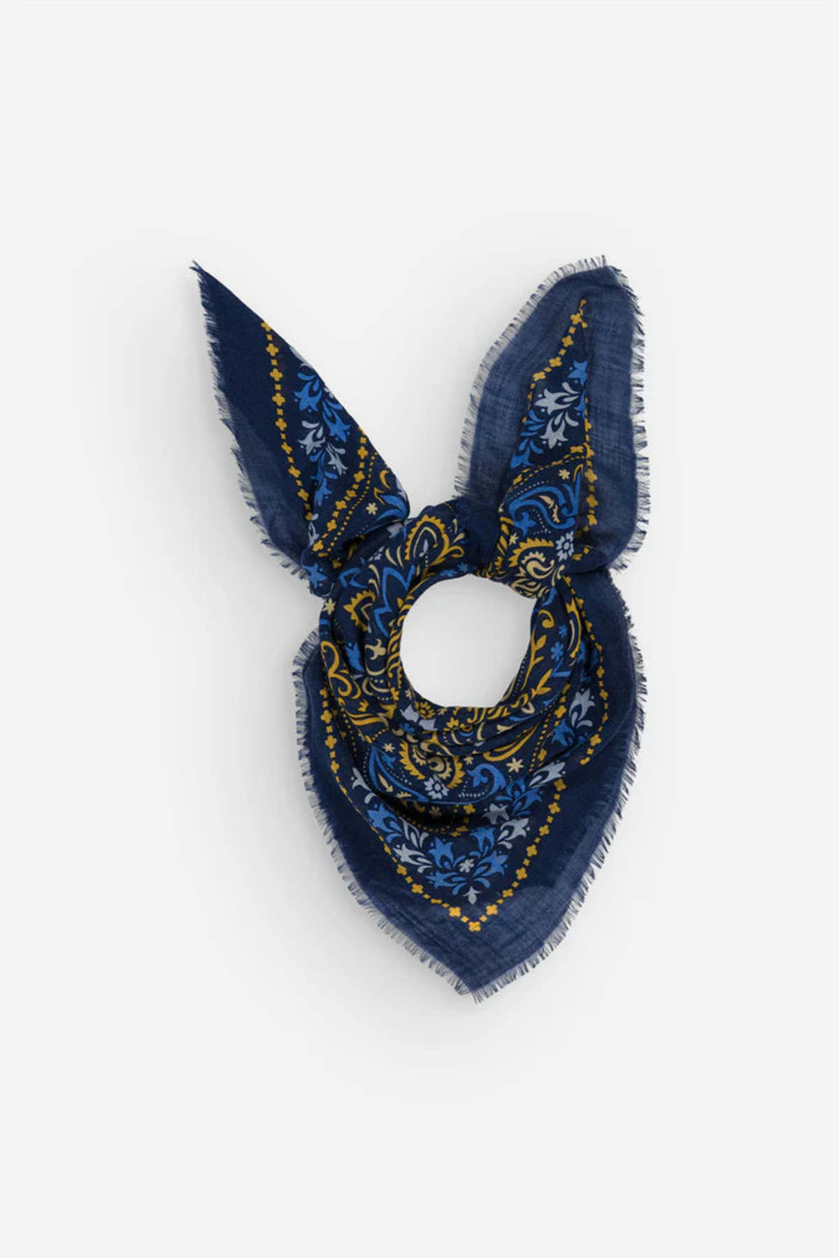 Maison Lecomte Flament Wool Silk Blend Hossegor Bandana Scarf - Image 2 of 2