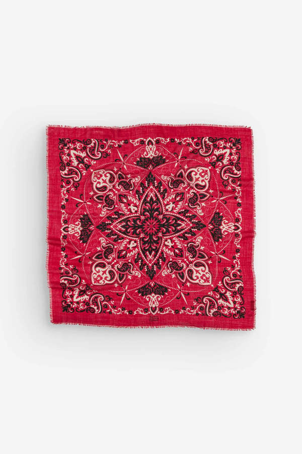 Maison Lecomte Flament Wool Silk Blend Bandana Scarf