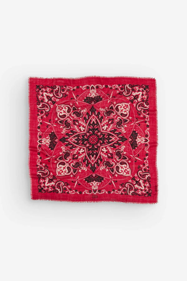 Maison Lecomte Flament Wool Silk Blend Bandana Scarf