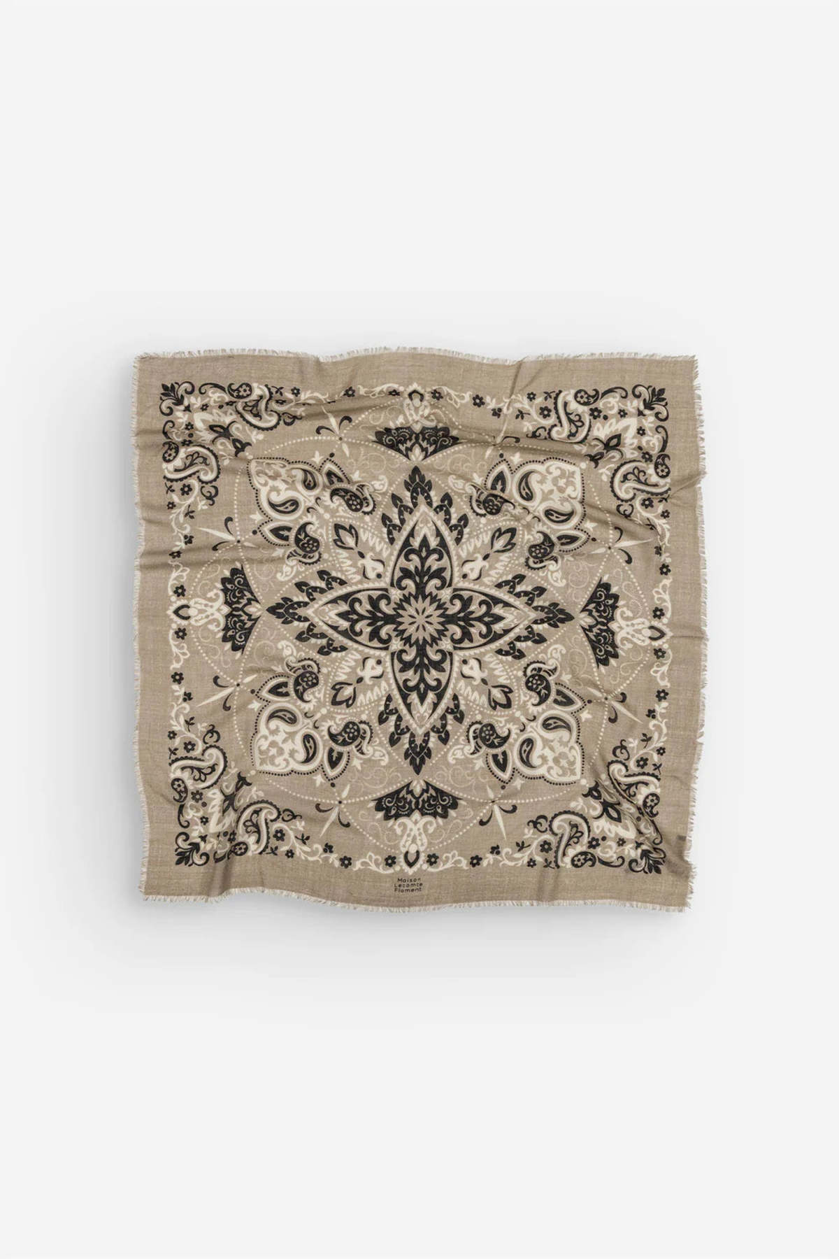 Maison Lecomte Flament Rock Wool and Silk Bandana Scarf - Image 1 of 2