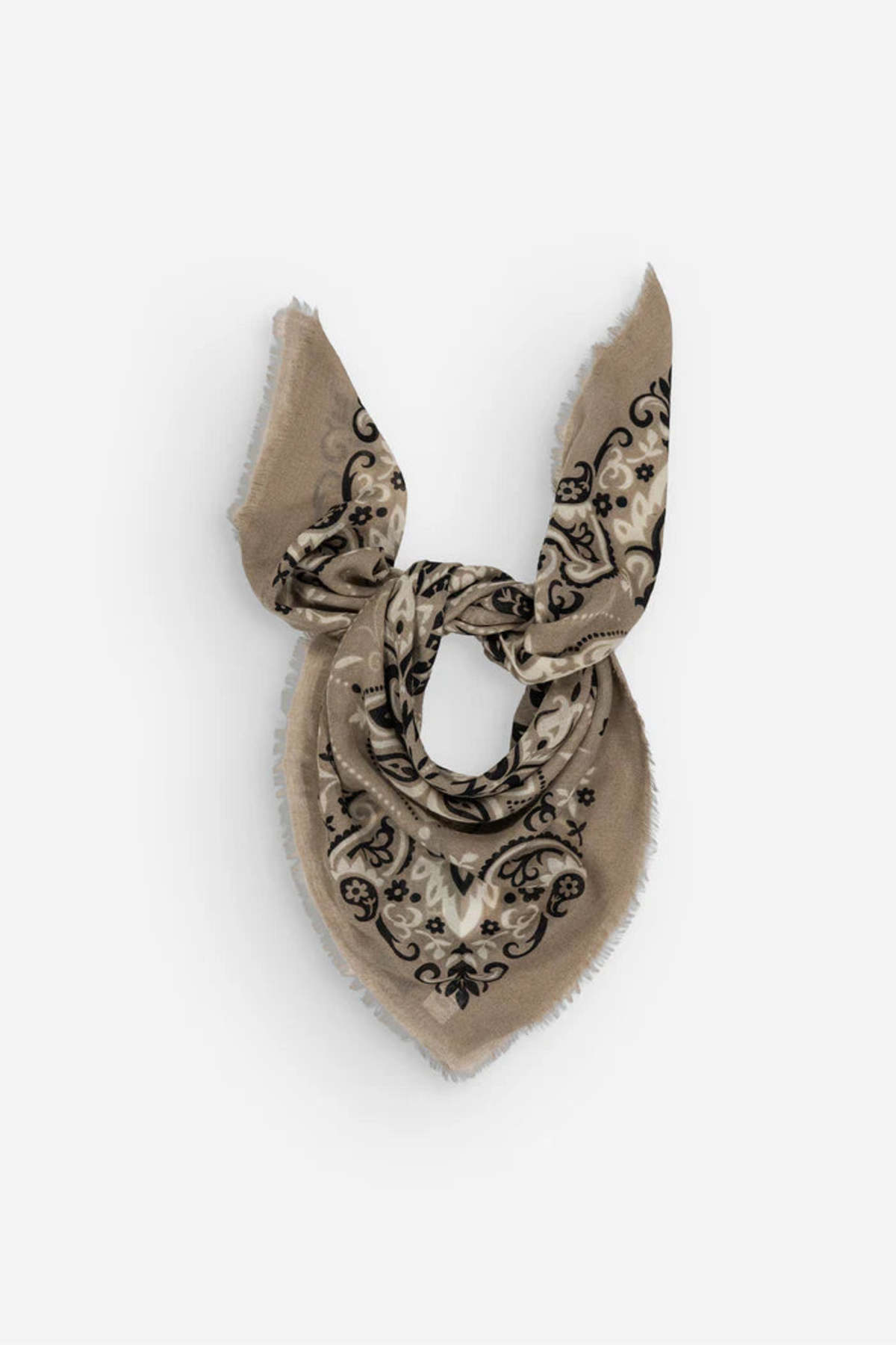 Maison Lecomte Flament Rock Wool and Silk Bandana Scarf - Image 2 of 2